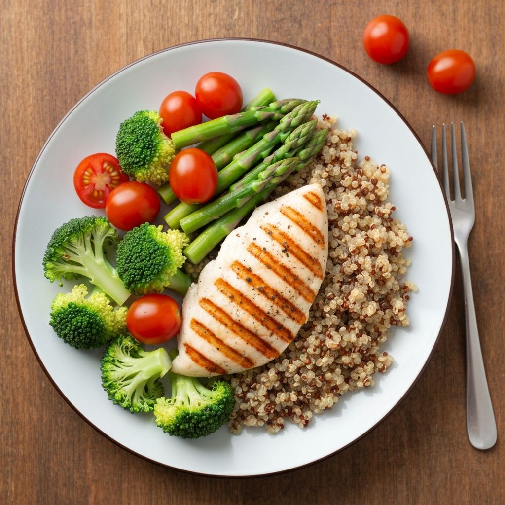 Balanced nutritious meal preparation